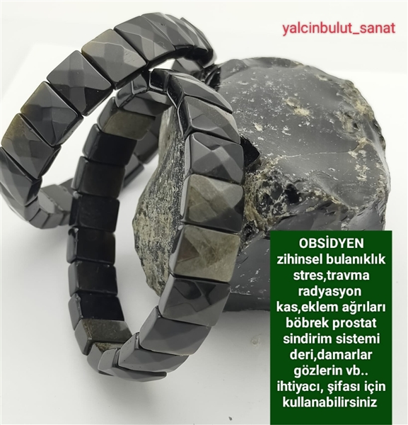 OBSİDYEN TAŞI KADIN ERKEK BİLEKLİK